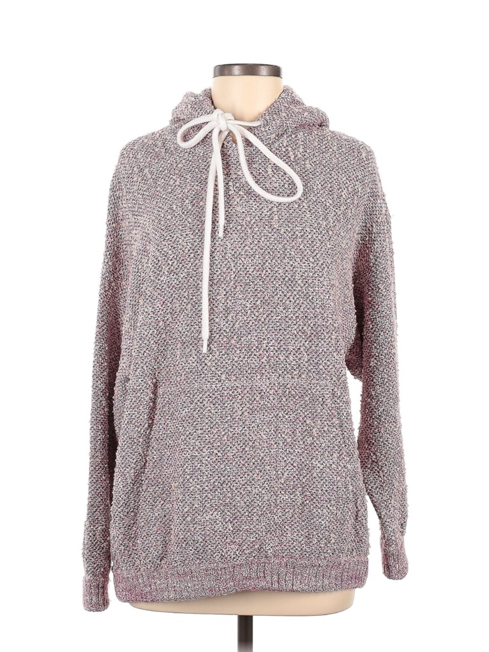 St. John Size Medium Pink/Multi Hooded Sweater